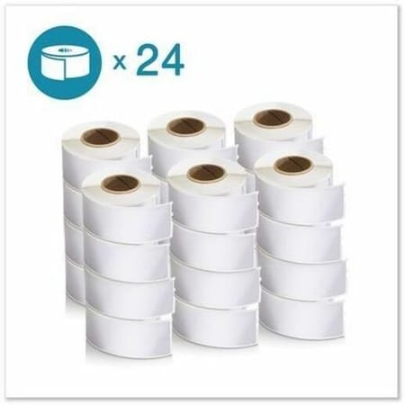 Dymo DY LW 1-1/8IN X 3-1/2IN WHT ADR 350CT 24PK (30252), 24PK 2050813