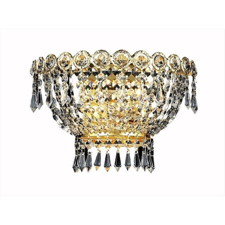 Elegant Lighting Elegant Lighting 1900W12G-RC 12 x 6 in. Century Collection Wall Sconce - Royal Cut, Gold V1900W12G/RC