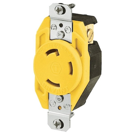 Bryant LockingReceptacle, 30A, 1hp, 125VAC, Black 70530FRCR