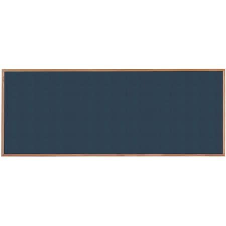 Aarco VIC Cork Bulletin Board, Red Oak Frame, Clear Lacquer Finish, Poppy Seed Dark Gray 48''Hx120''W OW48120204
