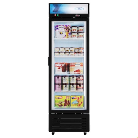 Koolmore 24 in. Commercial One Glass Door Merchandiser Freezer, 12 Cu. Ft. in Black KM-MDF-1GD-12C KM-MDF-1GD-12C