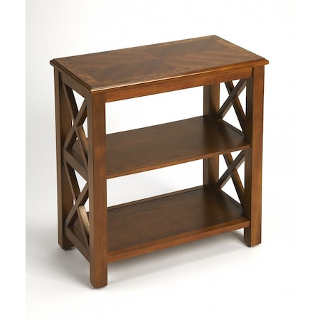 Homeroots 25" Brown Two Tier Standard Bookcase 389561