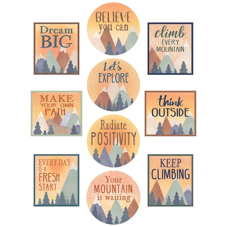 Teacher Created Resources Moving Mountains Positive Sayings Accents, 30-Piece Set, 3PK 9145