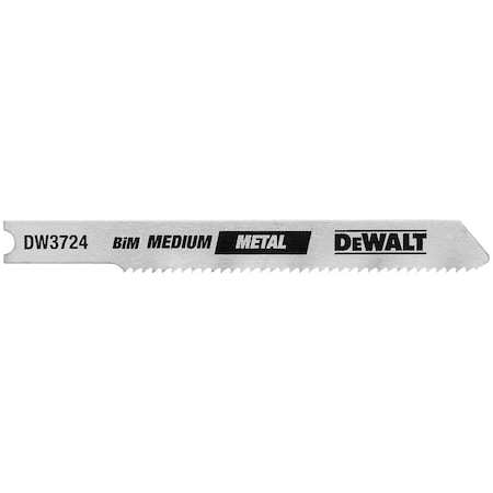 Dewalt 3" 18 TPI U-Shank Medium Metal Cutting Cobalt Steel Jig Saw Blade, PK5 DW3724-5