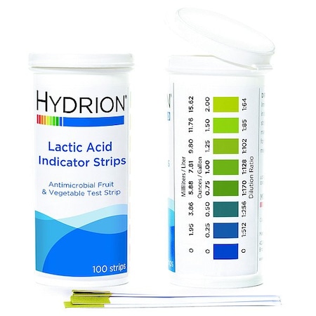 Hydrion Lactic Acid Test Strips, 2 3/4 in L, PK6 LA-200