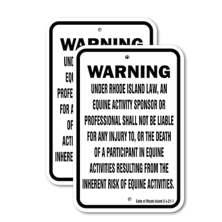 Signmission Rhode Island Equine, 18'' X 24'' 2 Signs, Heavy Gauge Aluminum, 2PK A-1824-2PACK-2927