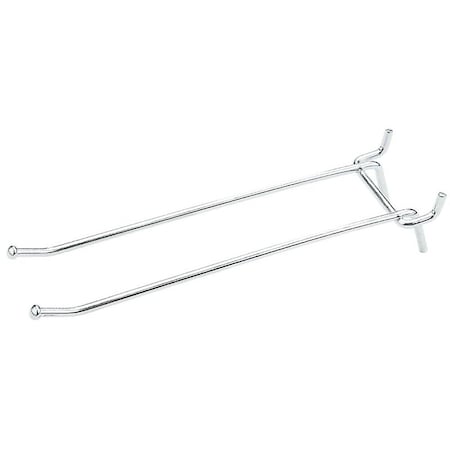 National Hardware Peg Hook, 6 in, 1/8, 1/4 in Opening, Steel, Zinc, 2PK N180-038