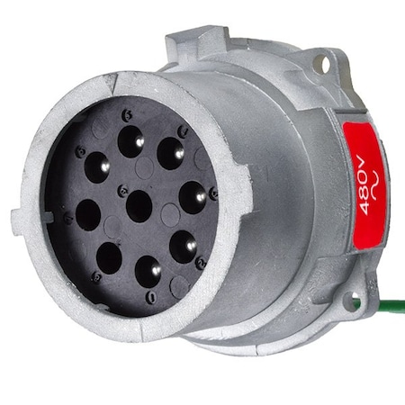 Meltric DN9c INLET METAL SIZE 3 IP 54/55 8P+G 20 A 480 VAC/130 VDC 60 Hz 17-18081