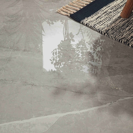 Ackland Sample Sonoma Gravelle Polished Porcelain Marble Look Floor and Wall Tile AKNPTSONGRAV48X48P-SM