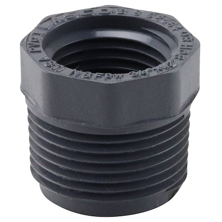 Genova LASCO 839101BC Reducing Bushing, 34 x 12 in, Male x Female, PVC, SCH 80 Schedule 839101-BC