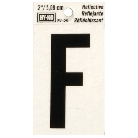 Hy-Ko Letter House F 2In Refl Blk RV-25/F
