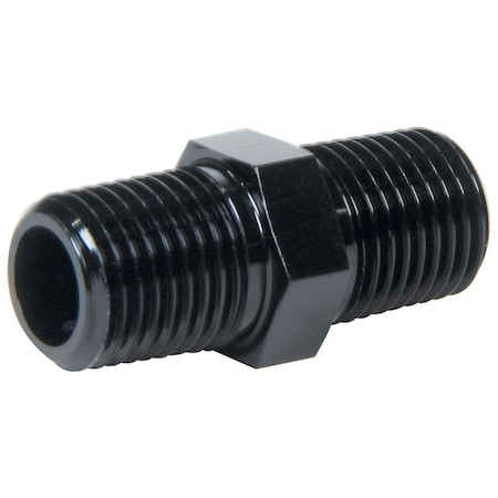 Powerhouse 0.25 in. NPT Male to 0.25 in. NPT Male Straight Fitting Adapter - Black Anodize PO3616767
