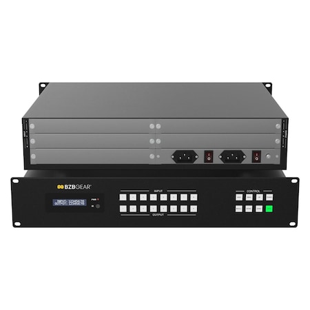 Bzbgear 8x8 Modular Seamless 4K60 Matrix Switcher with Video Wall and Control System Chassis, No Card BG-MC-88M