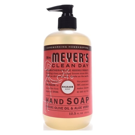Mrs. Meyers Clean Day Hand Soap, Liquid, Rhubarb, 12.5 oz Bottle 17462