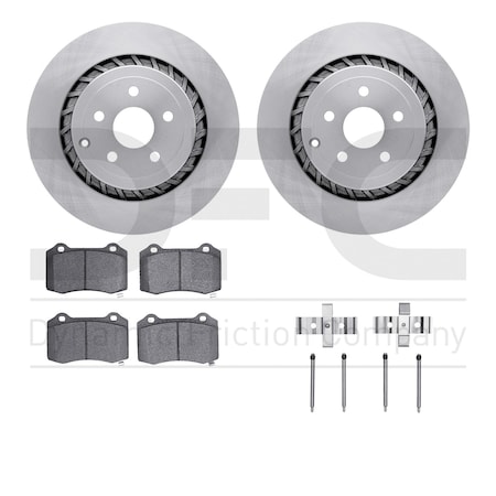 Dynamic Friction Co DFC Brake Rotor with 5000 Brake Pads and Hardware Kit 6512-47251