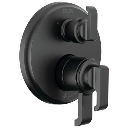 Delta Tetra 17 Series Integrated Diverter Trim With 6-Setting In Matte Black T27989-BL