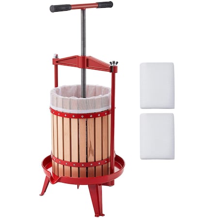 Vevor 4.75Gal/18L Fruit Wine Press Manual Juice Maker Solid Beech Wood Basket LD-BP1802