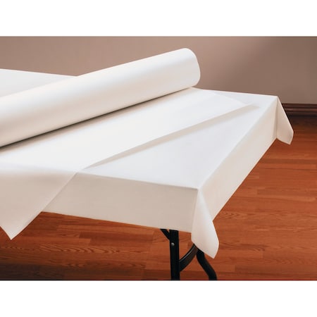 Hoffmaster 1-Ply Paper Tablecover Roll Bright White 40" X 300' 260045