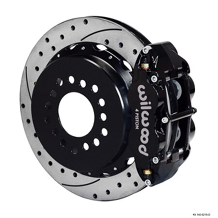 Wilwood 13 in. Forged Narrow Superlite 4R Big & Rear Parking Brake Kit - Drilled Rotor WLD140-9219-D