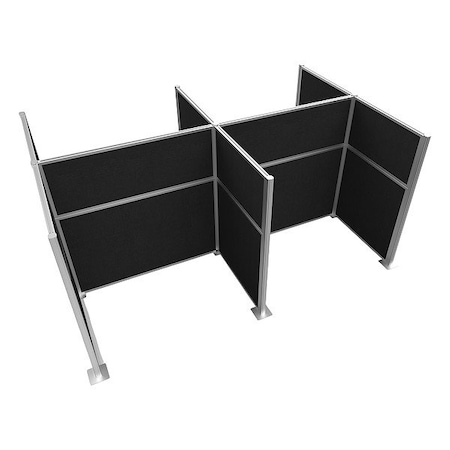 Versare Cubicle Kit, Black, 72 in H HPK-4P4-S-BLK