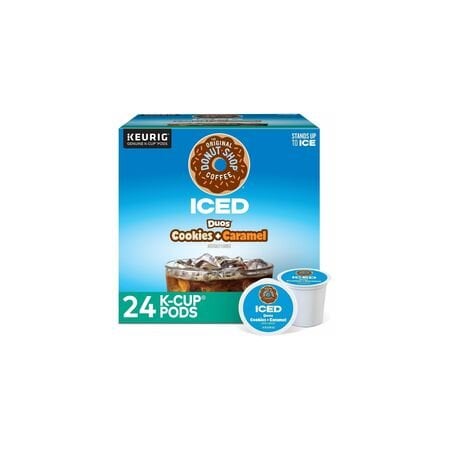 The Original Donut Shop K-Cup Iced Duos Cookies and Caramel Coffee, Compatible with Keurig Brewer, Ice Coffee, Medium, 4PK 5000373021