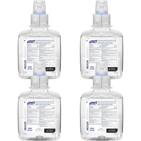 Purell Sanitizer, Cartridge, Foam, 1200mL, PK4 5151-04