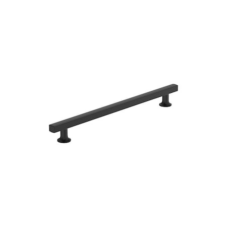Amerock Everett 10-1/16 inch 256mm Center-to-Center Matte Black Cabinet Pull BP37109MB