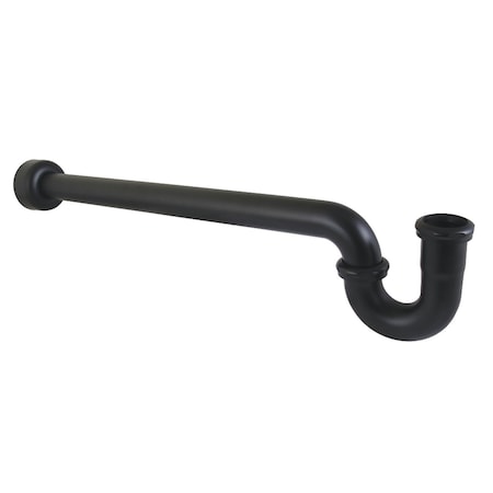 Kingston Brass 1-1/4, or 1-1/2 x 1-1/2 in. P-Trap with Box Flange, 24 in. Length, 18 Gauge, Matte Black CC9240MB
