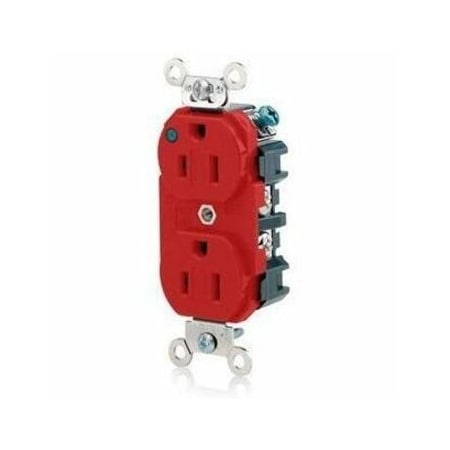 Leviton Extra Heavy Duty Hospital Grade Duplex Receptacle, 15 Amp, 125 Volt 8200-PLR