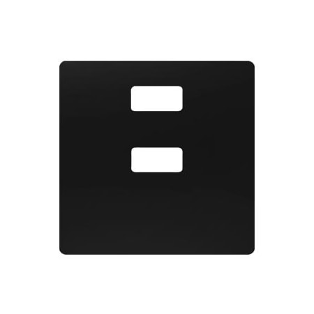 Siemens DELTA i-system soft black Cover double USB Charger 5TG2578-0SB