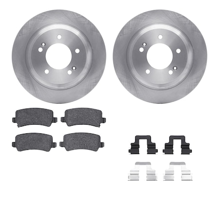 Dynamic Friction Co DFC Brake Rotor with 5000 Brake Pads and Hardware Kit 6512-21101