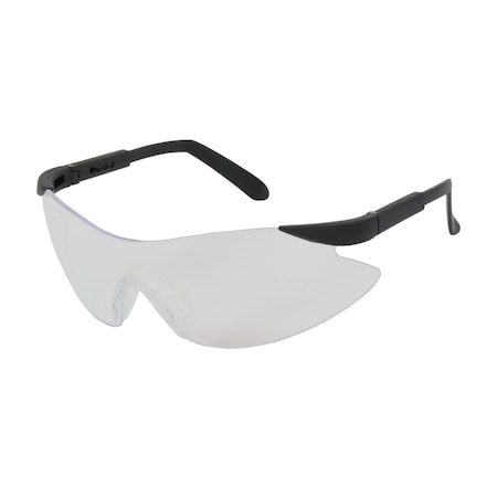Bouton Optical Rimless Safety Glasses with Black Temple, Clear Lens and Anti-Scratch Coating 250-92-0000
