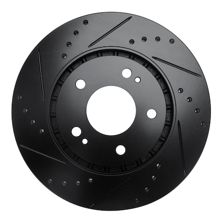 Dynamic Friction Co DFC Brake Rotor - Drilled and Slotted - Black 633-72044R