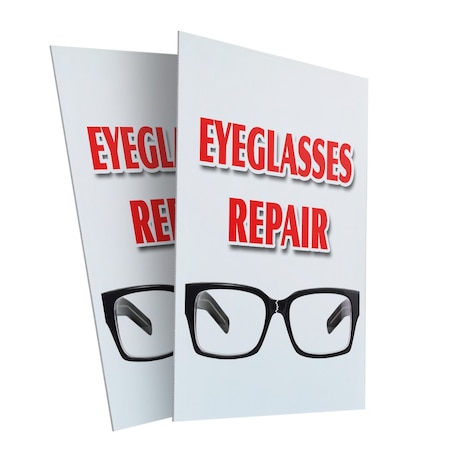 Signmission Eyeglass Repair, Plastic Signs Only 24 Inch x 36 Inch, Corrugated Plastic, 2PK CSB-2436-2PACK-Eyeglass Repair