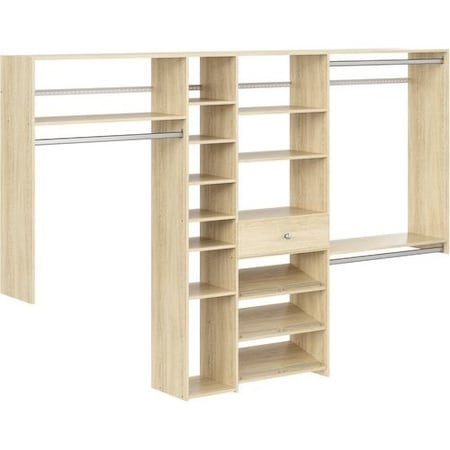 Easy Track Shoe Storage Closet Organizer Kit - Honey Blonde PH44-MJ