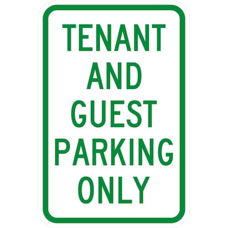 Lyle Tenant and Guest Parking Only, 12x18, Diamond Grade, White G-2800-DG_12x18