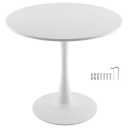 Vevor 31.5 in Round Dining Table Wood Kitchen Table for 2-4 Person White (Only Table) SR241142