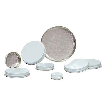 Qorpak Lab Bottle Caps, White, 48 mm Dia, PK3600 CAP-00445