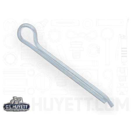 Huyett Hammerlock Cotter Pin, Zinc Plated Carbon Steel, 0.375 in Dia x 4.000 in Effective Length CPHZ-375-4000