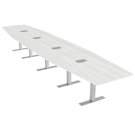 Skutchi Designs 18 Person Conference Table With Power Unit | 18' Hexagon Table | Harmony Series HAR-HEX.IR-48X216-T-WA7976-ESIL