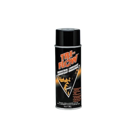 Tri-Flow General Purpose Lubricant, 12 oz, Aerosol Spray Can, Mineral Oil Base, 475 Degrees F Max Op Temp, Not Rated, Brown TF2002719