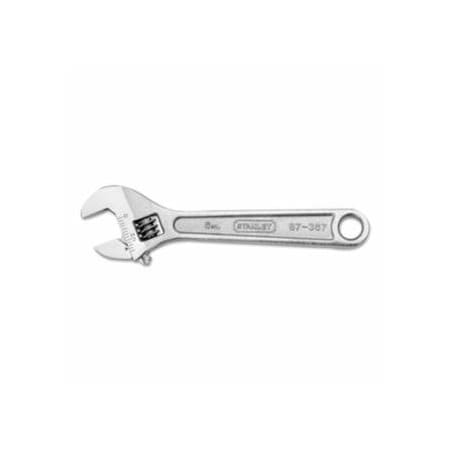 Stanley Adjustable Wrench, 6 in OAL, 3/4 in Opening, Chrome 680-87-367