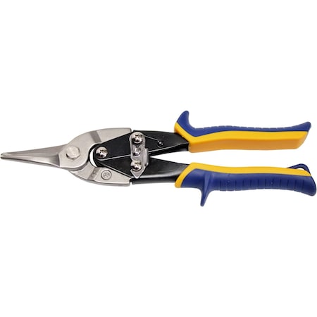 The Brush Man Aviation Snips, Straight Cut, 9-1/2in Oal Yellow Grip SNIPS-STRAIGHT