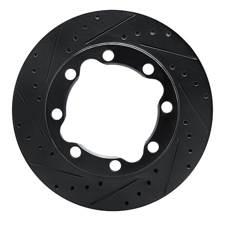 Dynamic Friction Co DFC Brake Rotor - Drilled and Slotted - Black 633-40052L