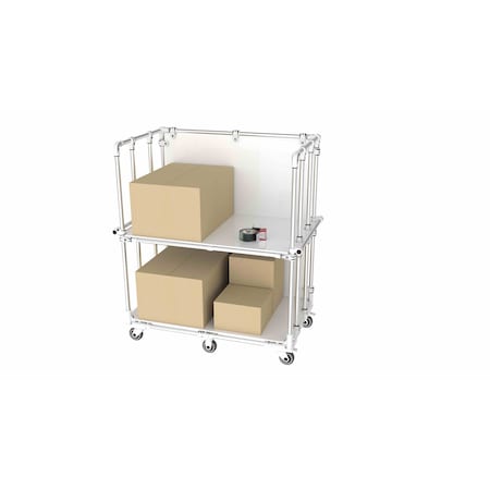Trilogiq 2-Level Roll-Type Cart With Horizontal Hand Bars On Both Sides. 21586-01