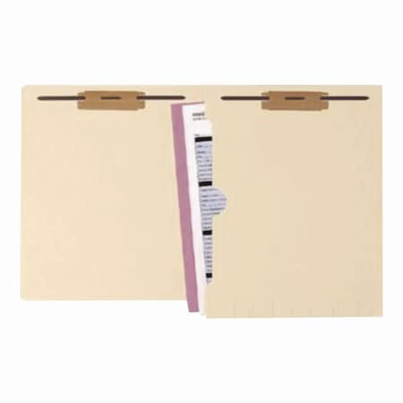 Medical Arts Press Full Pocket End Tab Fastener Folders, 0.75in Expansion, 2 Fasteners, Letter, Manila Exterior, 50PK 50661