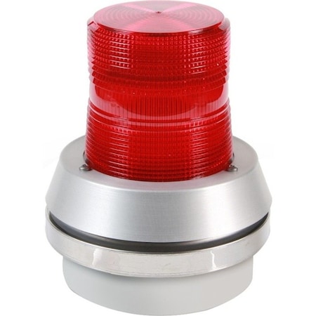 Edwards Signaling Horn Strobe, Horn, Pulse, 24V DC, 85 dB, Cast Aluminum, Red Lens, Gray Housing, Surface Mount 51XBRFR24D