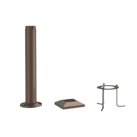 Westgate BOLLARD POLE SYSTEM 2FT BASE, Bronze BPS-BASE-2FT