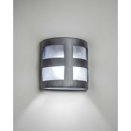 Luxury Lighting Varien Bay 9 in Tall Ceramic Outdoor Wall Light, Rubbed Pewter Paint Finish S102-77(W4)-Apew-ud-7-17