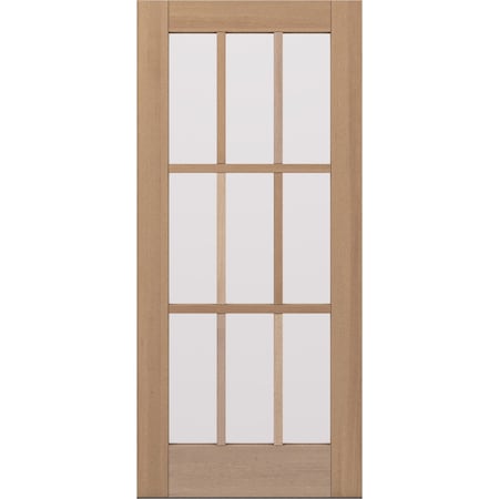 Doornmore G109, 37.75" x 82" ( 36" Door) Right Hand, Mahogany SDL 9 Lite Exterior Door G109-SW-3680_1_RI